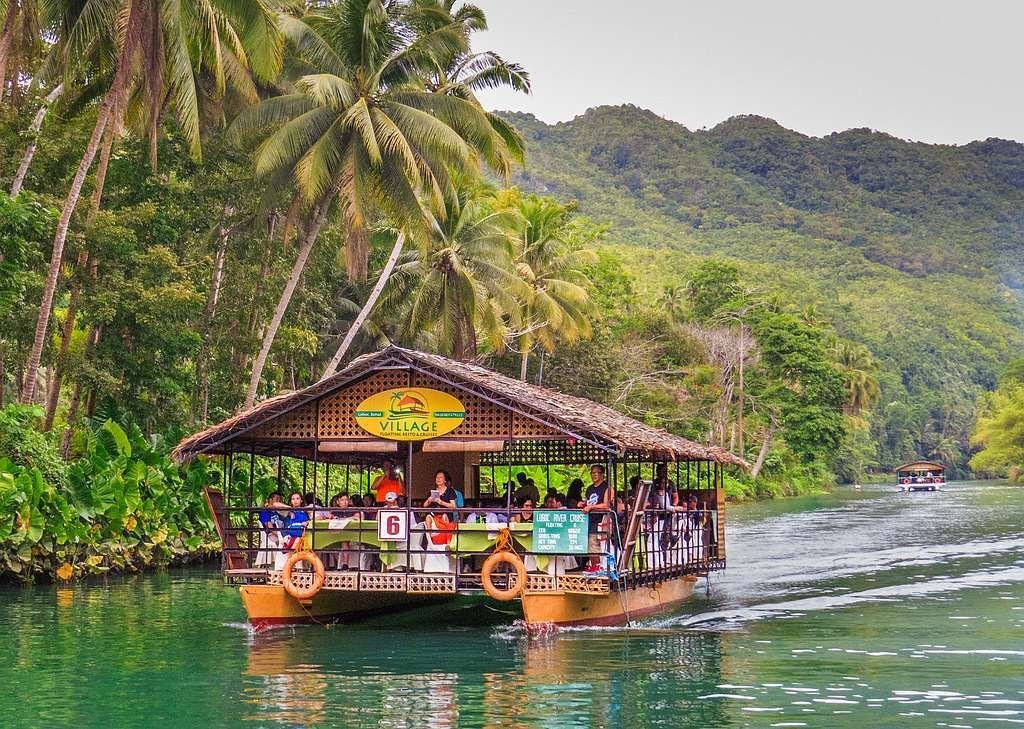 Bohol Loboc River floating restaurant Bohol