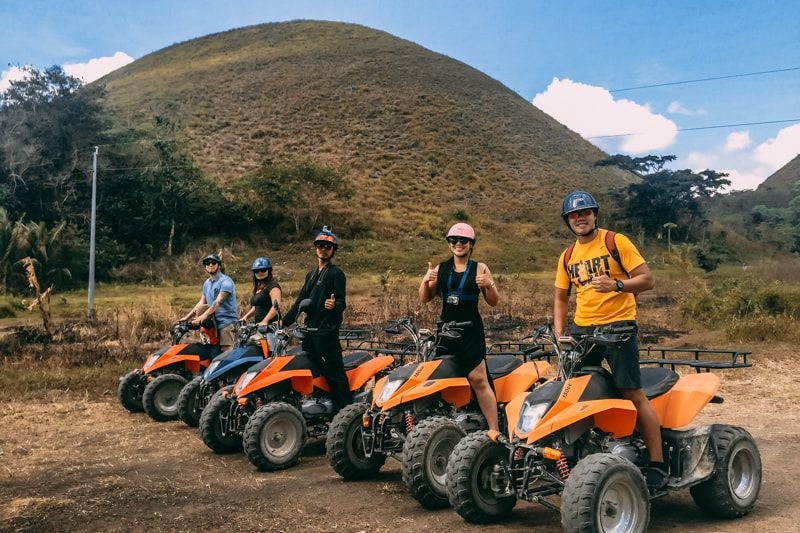 Bohol ATV at the foot of the famous Chocolate Hills in Bohol